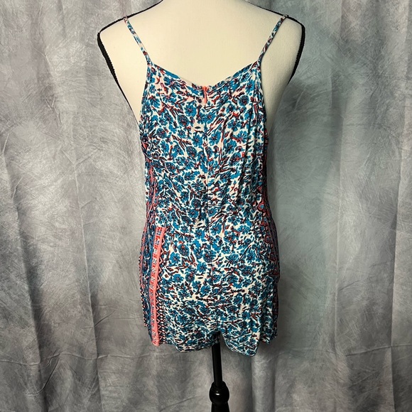 E2 Clothing Floral Print Spaghetti Strap Romper with Pockets - MED - Picture 5 of 10